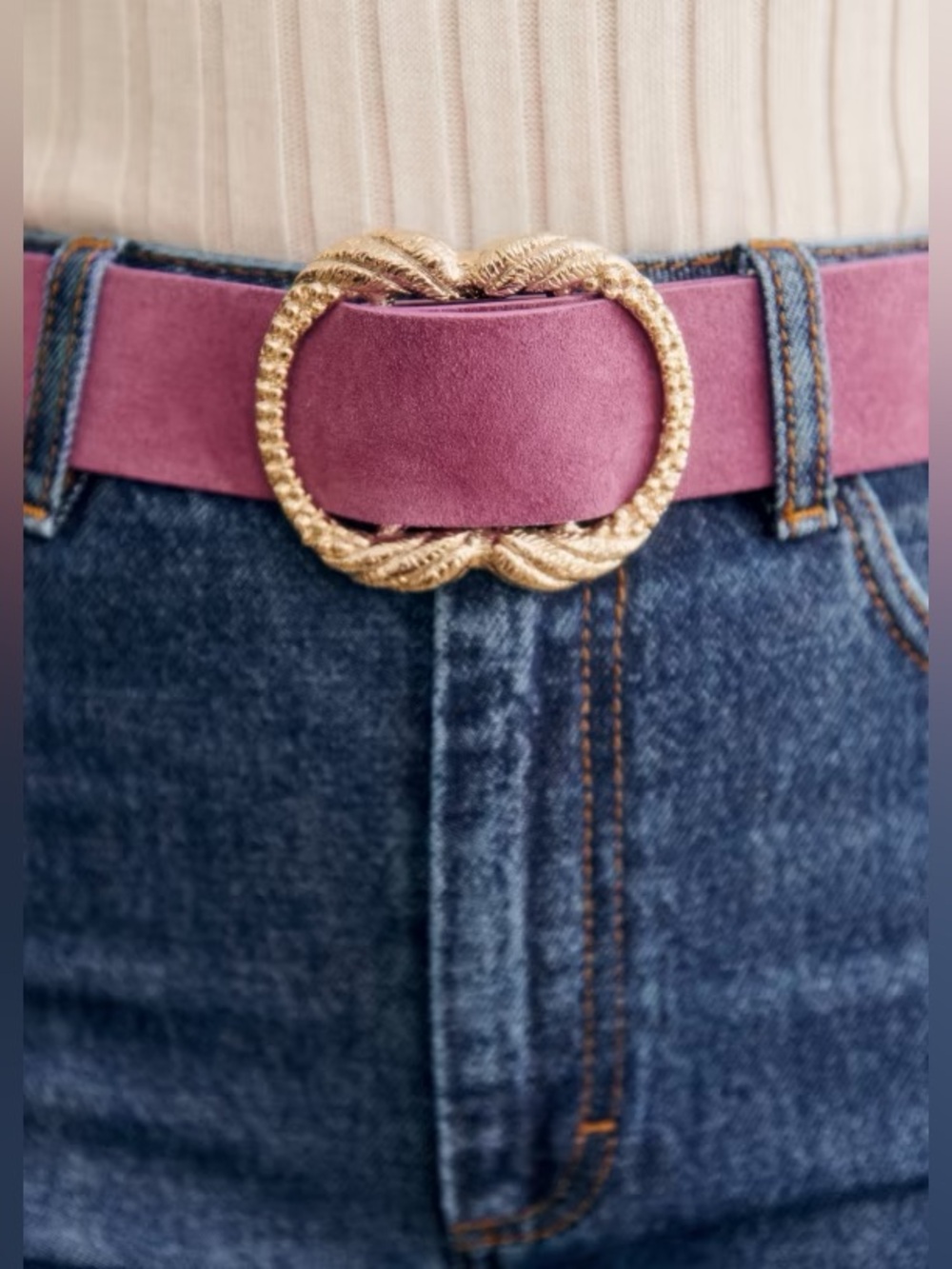 SÉZANE Lilac Artemis Belt. 80 cm.
